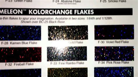 house of kolor gold metal flake|house of kolor flake chart.